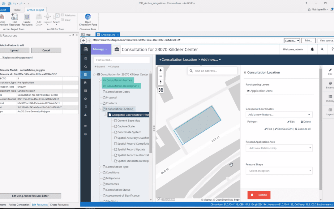 Arches/Esri integration